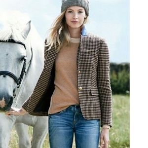 • J. Crew • Schoolboy Blazer In Houndstooth Tweed Wool